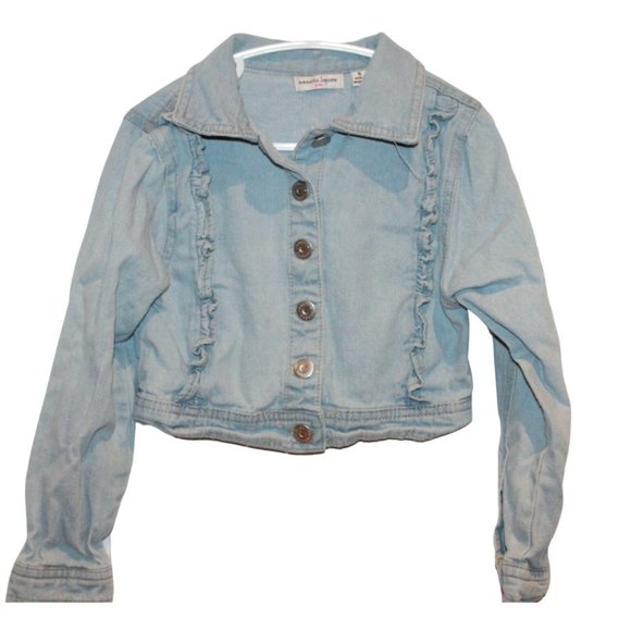 2/$20 🏷 Girls Nanette Lapore Jean Jacket Size 5 - Picture 1 of 2